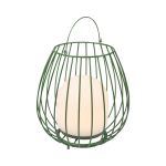 Nordlux Tischlampe Jim To-Go Portable Akku Metall Grün 3W 300lm - 827 Extra Warmweiß | 3-Stufen Dimmbar 