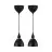 Nordlux Ray 2-Kit Pendelleuchte Metall Schwarz | Geeignet für 2x E14