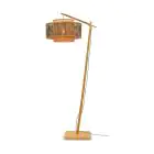 Good&Mojo Stehlampe Bhutan Bambus Schwarz L | Geeignet für 1x E27 