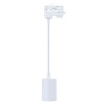 Noxion Spot Sur Rail Suspension Luminaire 3 Phases  Aluminium Blanc | Convient pour 1x GU10